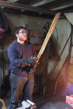 240mmgyuto for sale feather damascus sword billet 037 (533x800).jpg